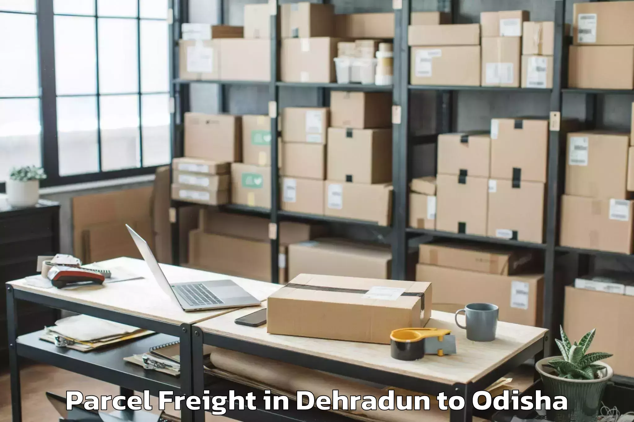 Book Your Dehradun to Lanjigarh Parcel Freight Today